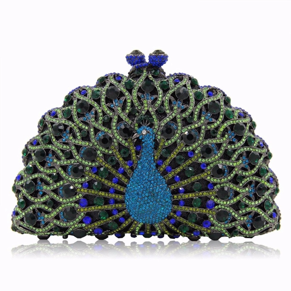 Austrian Crystal Peacock Purse Gift Wedding!